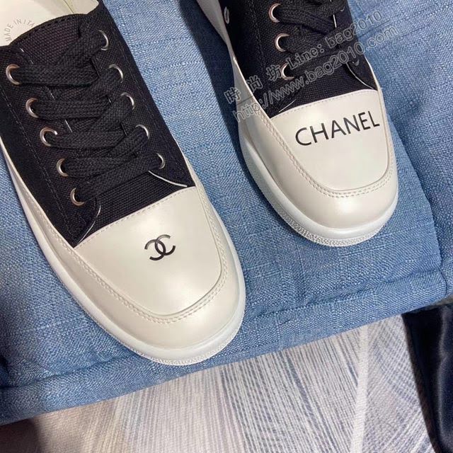 Chanel女鞋 香奈兒四季常青鞋 Chanel2020新款帆布板鞋  naq1196